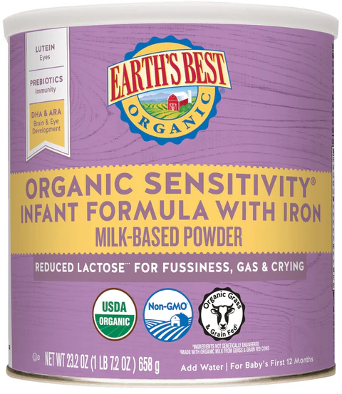 EARTH’S BEST ORGANIC SENSITIVITY INFANT FORMULA 23.2 OZ POWDER (CASE OF 4)