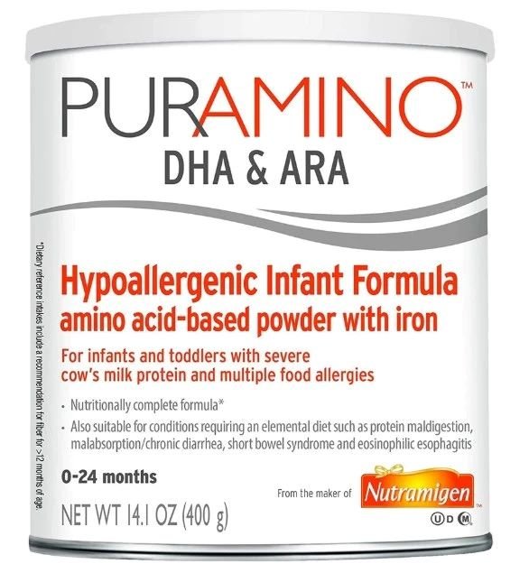 PURAMINO DHA & ARA HYPOALLERGENIC INFANT FORMULA 14.1 OZ POWDER (CASE OF 4)