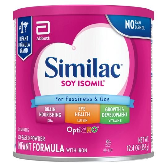 SIMILAC SOY ISOMIL INFANT FORMULA 12.4 OZ POWDER (CASE OF 6)